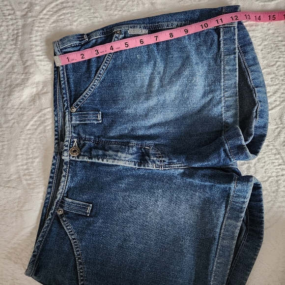 Y2k 90s Low Rise Shorts Silver Women's size 30 Jeans Shorts  Festival - Picture 6 of 6